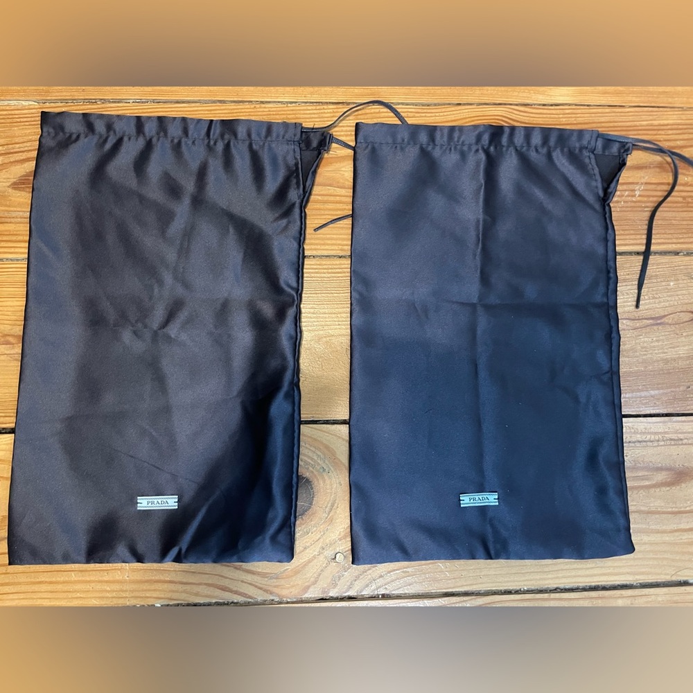 PRADA Navy Drawstring Dust Bags - Set of 2